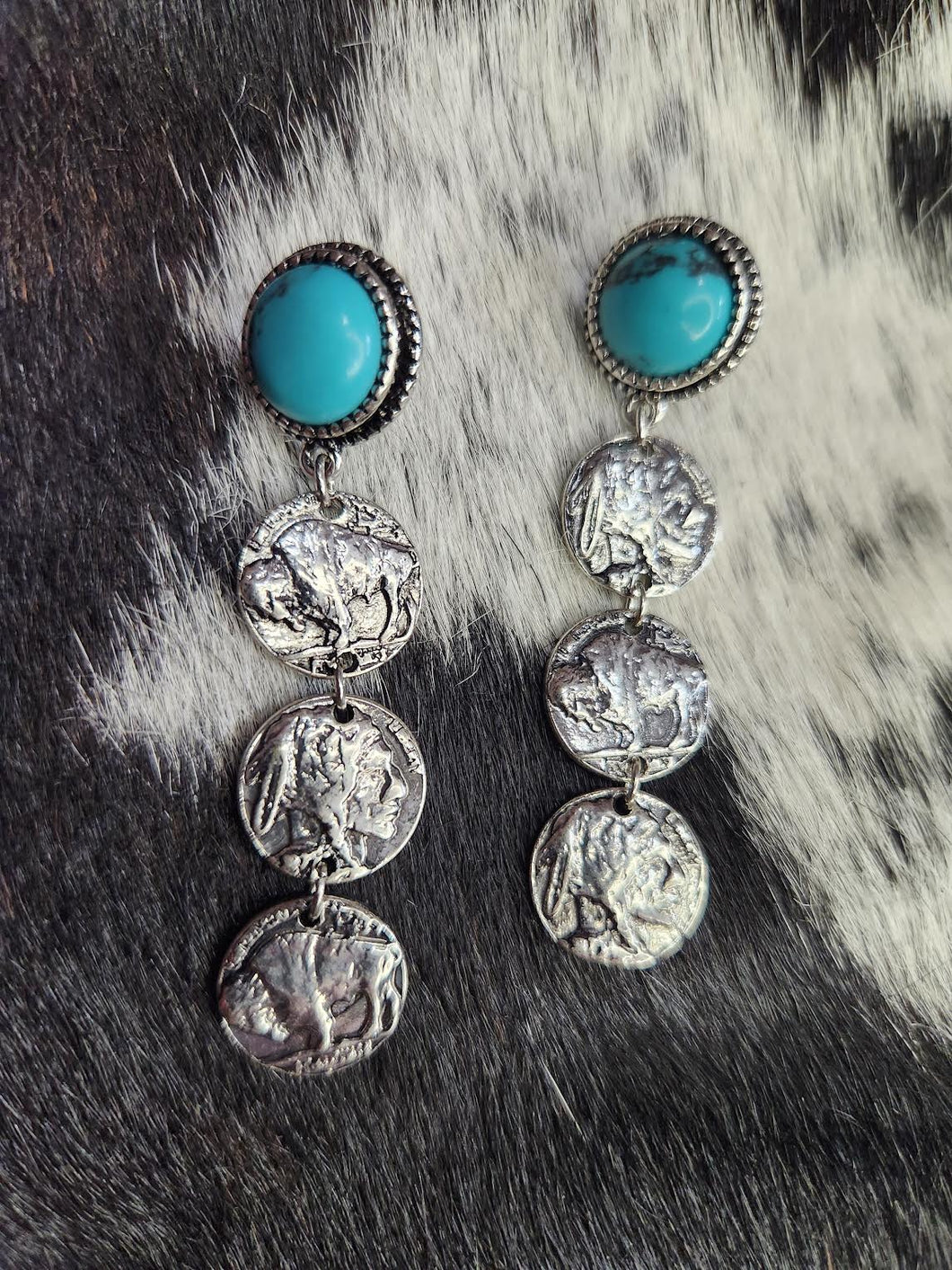 Western Coin Drop Earrings