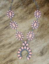 Load image into Gallery viewer, Pink Squash Blossom Necklace Set
