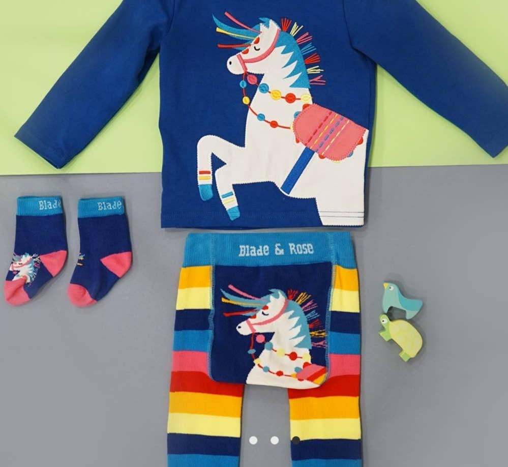 CARNIVAL HORSE-BABY SOCKS