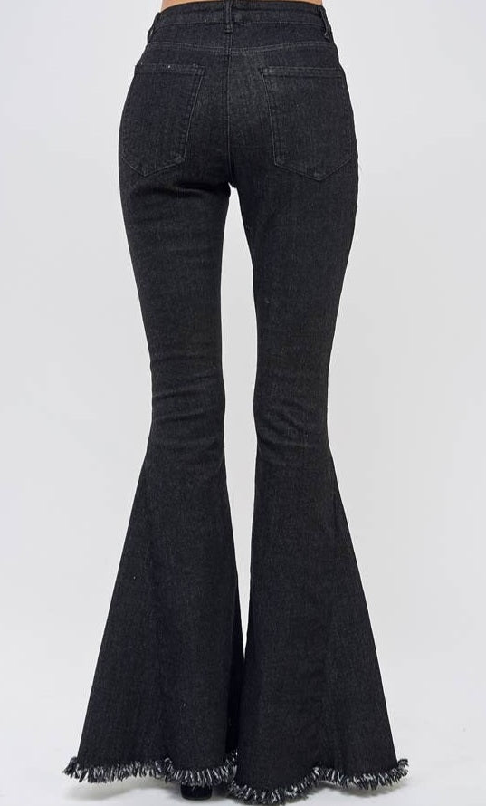 BLACK FLARE PANTS