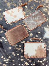 Load image into Gallery viewer, Tooled Cowhide Coin Pouch
